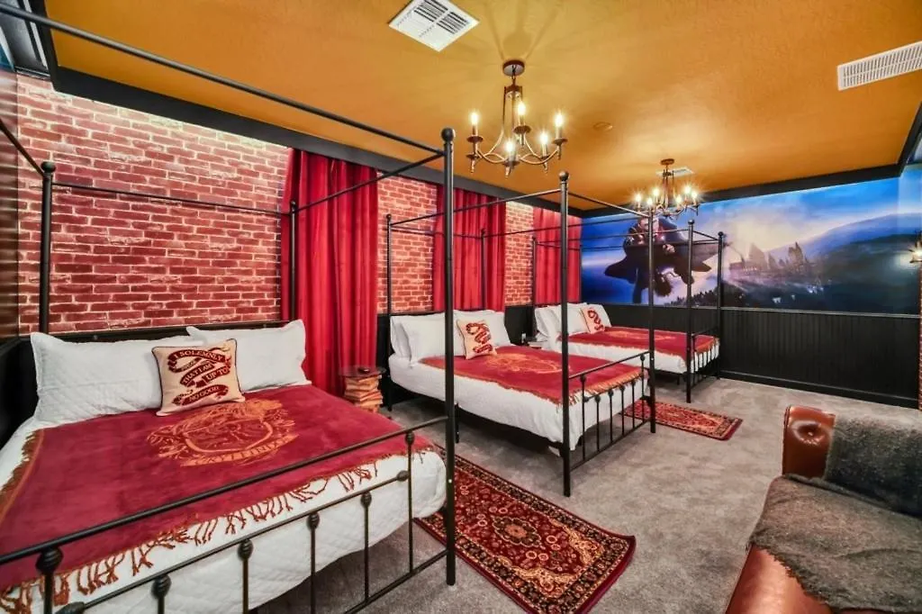 9 Bed Home With Theme Bedrooms Game Room,Pool Spa Villa Davenport