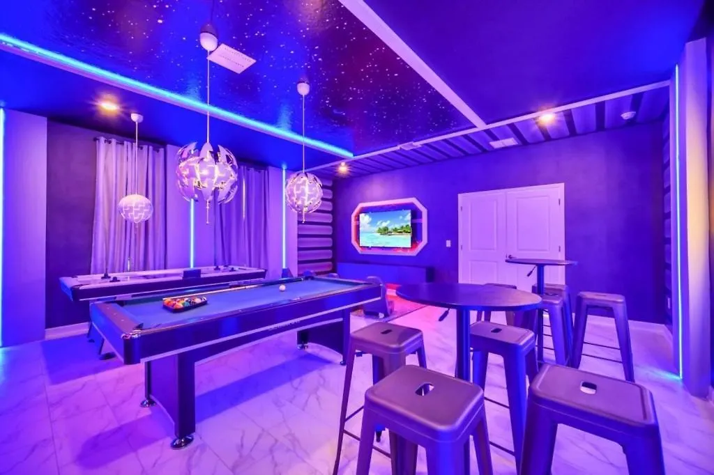 9 Bed Home With Theme Bedrooms Game Room,Pool Spa Villa Davenport United States
