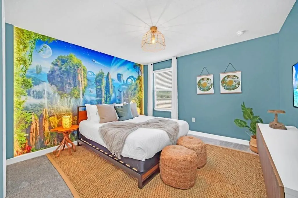 9 Bed Home With Theme Bedrooms Game Room,Pool Spa Villa Davenport